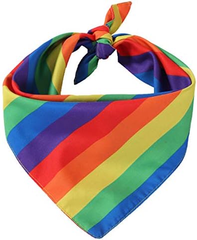 Latfz 1/2 pacote arco -íris bandanas LGBT DIA DIA DE ARVILHO BANDANNAS FENHO BIBS DO LENHO DE LENHO PARA COLA DE CAT CAT
