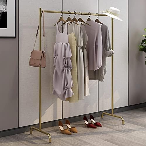 Rail de roupas de metal pesado, suporte para casaco de haste única independente, para boutique de varejo de quarto, economia espacial, 120x40x150cm
