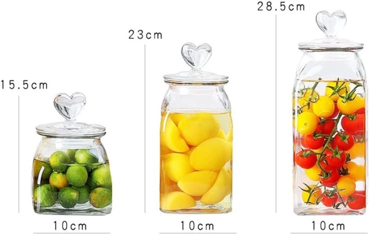 Jarra de armazenamento sdgh alimentos de vidro transparente latas seladas