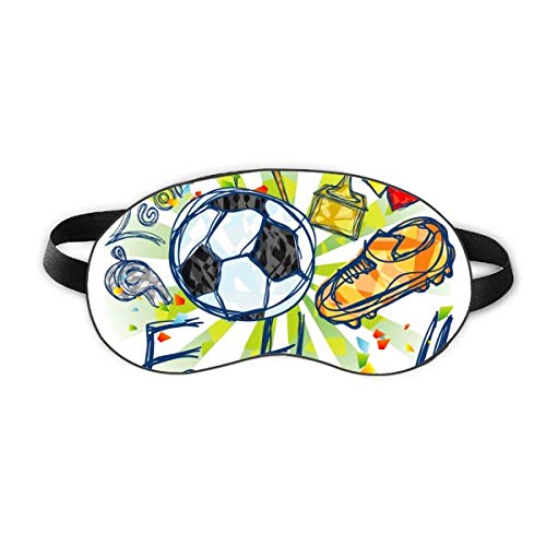 Cartoon Football Series Padrão de futebol Sleep Sleep Shield Soft Night Blindfold Shade Cover