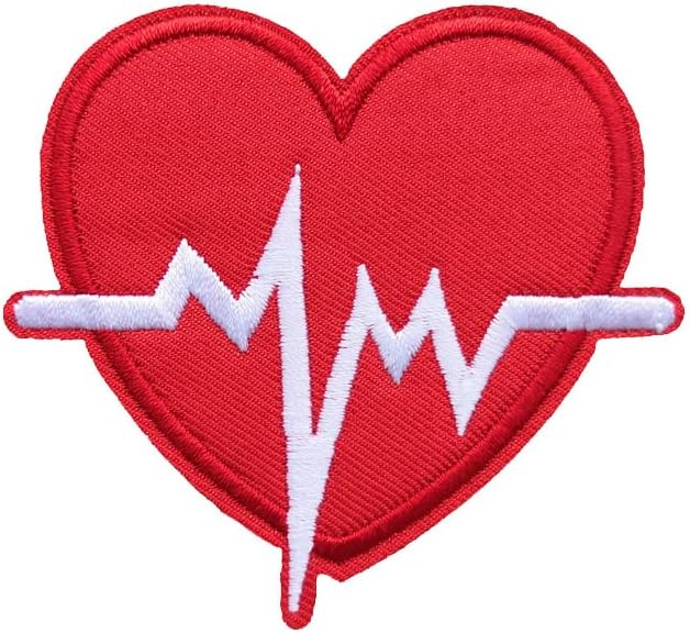 Kloriz Eletrocardiograma Potencial Linha Símbolo Doctor Ferro bordado em remendos de enfermagem Acessórios para roupas em forma de coração DIY