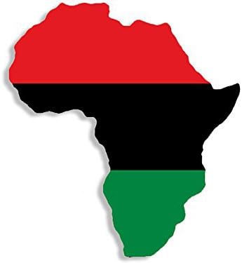 Africa em forma de bandeira pan -africana em forma