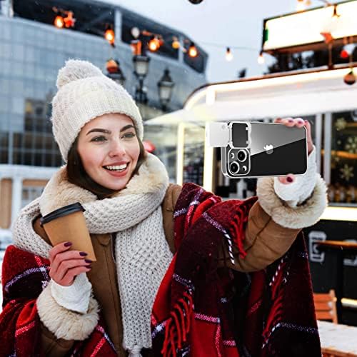 Ajdse Luz de selfie para iPhone 14 Caixa iluminada Flash Iluminação Selfie Case LED recarregável Compatível com transmissão ao vivo/maquiagem/TIK TOK/Video- Selfie iluminado para mulheres cristalinas claras