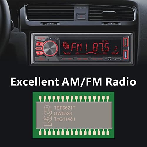 LXKLSZ CAR STÉRELO Bluetooth Din Single With App Control MP3 Player suporta chamadas de mãos livres/fm/am/tf/aux-in/eq conjunto,