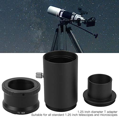 Kit de tubo de extensão de 1,25 polegada, fotografia fixa Telescópio astronômico de 1,25 polegada de extensão do conector do conversor do anel de anel de extensão, foco manual manual, para a Sony E