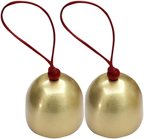 Toyandona 2pcs Vintage Bronze Jingle Bells Sinos de Natal Ornamentos Jingle Bells Xmas Craft Bells pendurando decorações de árvores de Natal Ornamento para férias de natal