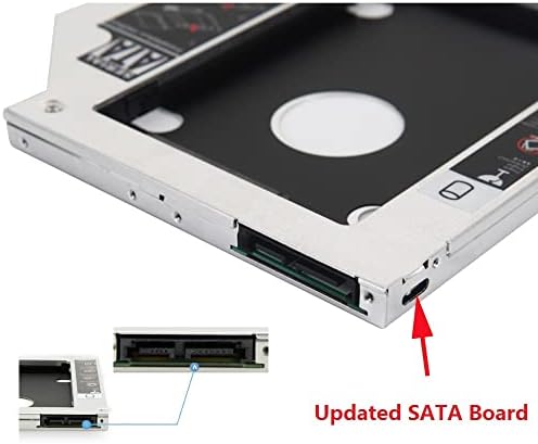 Dy-Tech 2nd SSD HDD Caddy Frame Bandey para Dell Inspiron 15 17 5000 7000 5748 5749 14Z 15Z 5523 5423