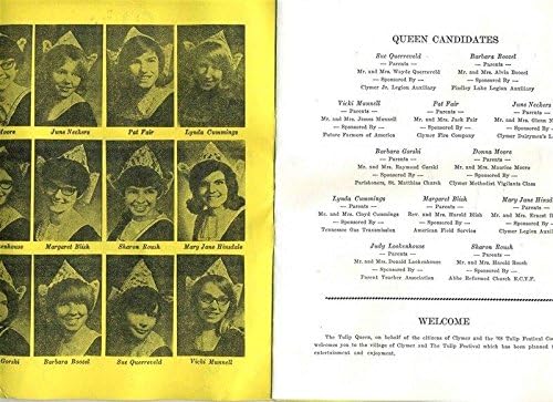 1968 Clymer Tulip Festival Program Clymer New York Memories in Song