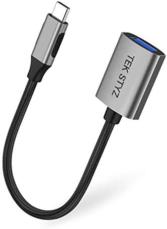 O adaptador TEK Styz USB-C USB 3.0 funciona para o Samsung SM-G970 OTG Type-C/PD Male USB 3.0 Converter.