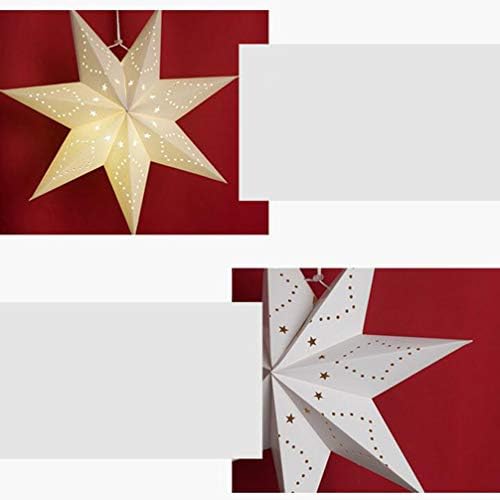Homoyoyo Christmas Star lanterna papel estrela lanterna Sombra pendurada estrela abajur estelar 7- Estrela iluminada Star