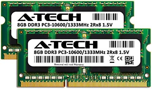 A-Tech Kit Memory RAM de 16 GB para Lenovo ThinkPad T460-DDR3 1333MHz PC3-10600 NON ECC SO-DIMM 2RX8 1.5V-Laptop & Notebook