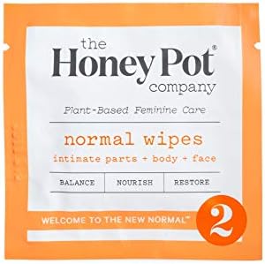 The Honey Pot Company Feminino Wipes - Normal, 15 contagem