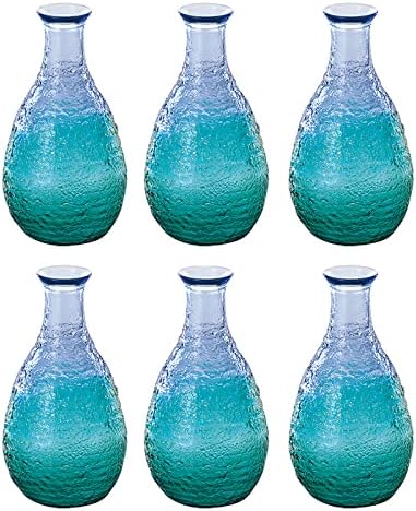東洋 佐々 木 ガラス Toyo Sasaki Glass Pot, mar de coral, tokuri, feito no Japão, verde, aprox. 10.4 fl oz, pacote de 6