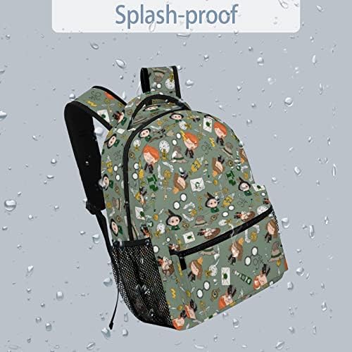 UCOKOD Teen Cartoon 3D Backpack de impressão de 16,5 polegadas Laptop multifuncional Backpack portátil Bolsas casuais duráveis ​​de