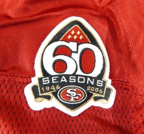 2006 SAN FRANCISCO 49ers 7 Jogo emitiu Red Jersey 60 temporadas Patch 42 DP28775 - Jogo da NFL não assinado Jerseys
