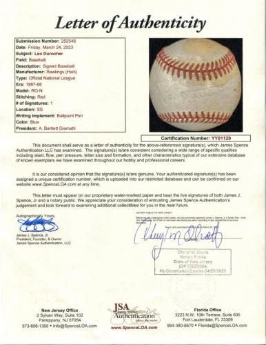 O single oficial assinou o Leo Durocher NL Ball. - bolas de beisebol autografadas