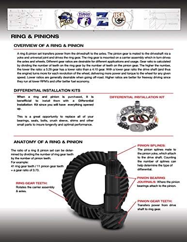 Yukon Gear YG GM9.5-488) Conjunto de anel de alto desempenho e engrenagem de pinhão para GM 9.5 Diferencial