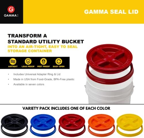 Tampa da vedação gamma2 gama - tampas de recipiente de armazenamento de alimentos para animais de estimação - preto, amarelo, vermelho,