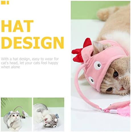 Toy de gato montado na cabeça do PoPetpop - interativo gato de gato provocação de brinquedos de brinquedo gato de gato com gato de gato provocação para gato interno