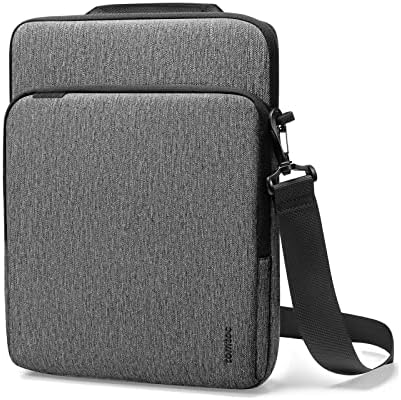 Bolsa de ombro de laptop protetora TomToc 360 projetada para o novo MacBook Pro M2/M1 Pro/Max A2779 A2442 2023-2021, manga acessória bem organizada resistente à água com alça, cinza