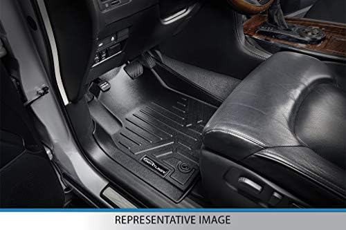 Smartliner All Weather Fit Custom Floor Mats 2 linhas Definir preto compatível com 2020-2023 Mercedes-Benz Glb Classe 5 Modelos