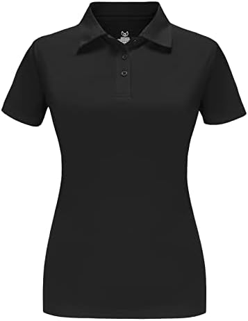 Camisas de golfe de manga curta feminina umidade pó de pó de desempenho malha Tops Fitness Workout Sports Leisure