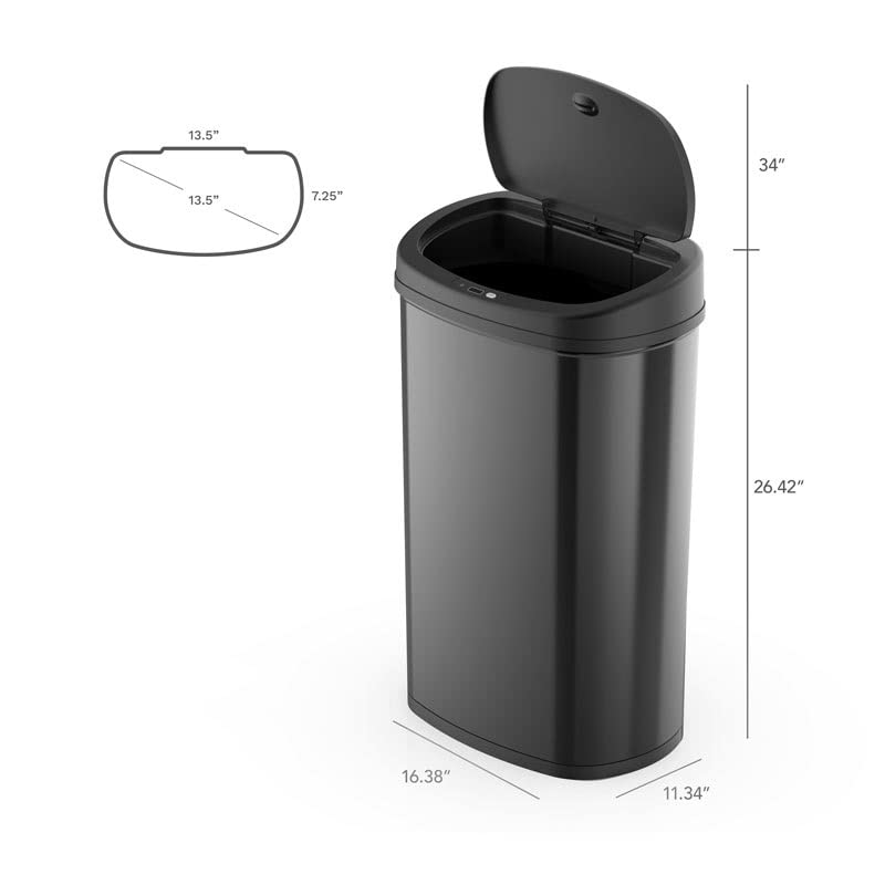 Lixo de cozinha do sensor de movimento mfchy pode latas de lixo de aço inoxidável