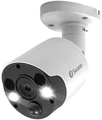 Câmera de segurança de bala pir swann, came de vigilância 4k Ultra HD com visão noturna colorida, interna/externa, detecção