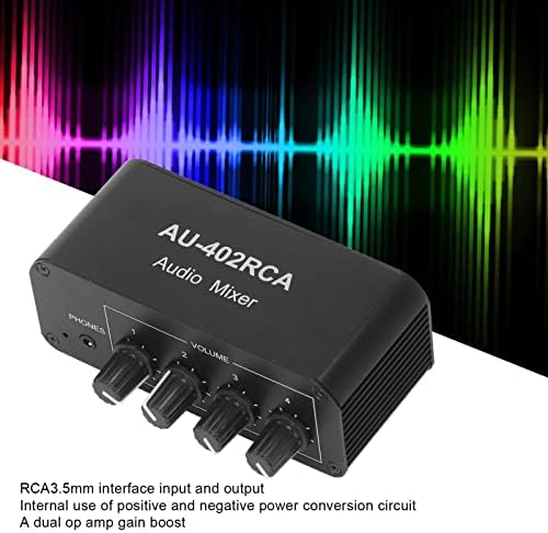 Switcher de áudio bidirecional, 4 em 2 fora de 4 vias estéreo L R Channel de som RCA Splitter Seletor Bidirectional