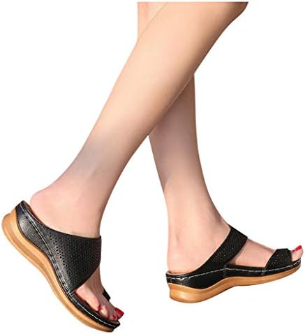 Flipers de verão Sapato de verão Flip Flip flop mulheres dedo das cunhas casuais praia boêmia sandálias abertas romanas para mulheres sandálias elegantes