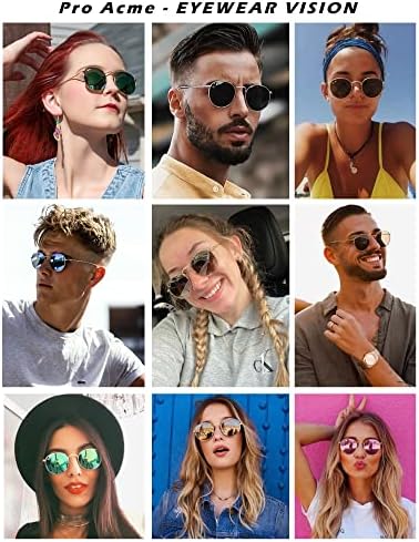 Óculos de sol redondos para homens e óculos de sol de metal de círculo de metal clássicos de homens clássicos não polarizados