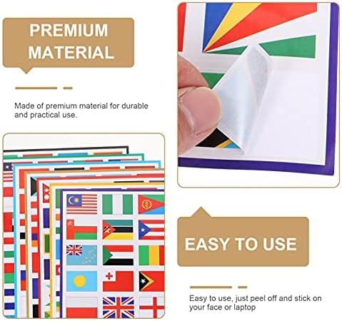 Homoyoyo 7 folhas de adesivos de bandeira mundial adesivos de bandeira country adesivos de passaporte 192 países Planejador