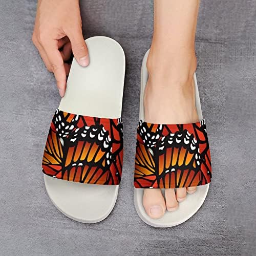 Monarch Butterfly Wings House Sandals Non Slip Aberto dos dedos do pé para massagem Banho