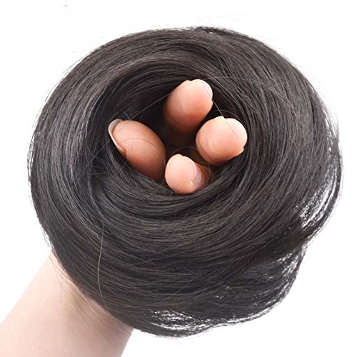 Cabelo natural amarra chignon pêlo sintético rosquinha dois pente de plástico fácil de pão rápido coque cabelo helavipe