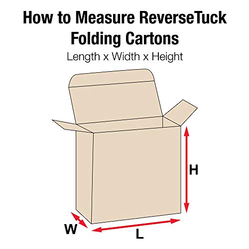 Aviditi RTC14 Reverse Tuck dobring Cartons, 2 1/4 x 3/4 x 2 1/4 , Kraft