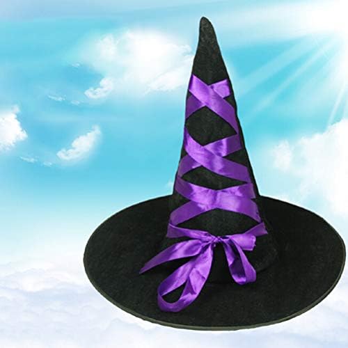 PretyZoom Halloween Hat Hat Decoration Snip Toe Hats Witch Hats Misqueragem Flanela Festive Party Party Favors