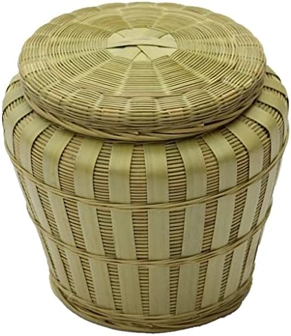 JKUYWX Cestas tecidas à mão com tampas de tampas de armazenamento cestas de chá lanches e cestas de frutas decorações de cozinha