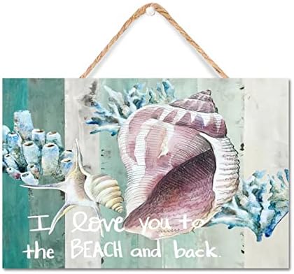 Sea Snail Starfish Sea Horse Wood Placa Sinal 8x12in Fazenda Placa de Madeira Passada com Quoto Presente de Casamento