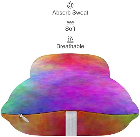 Abstrato arco -íris aquarela travesseiro de pescoço de carca