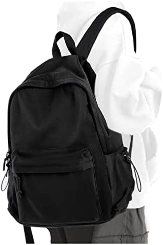 Backpack da Escola Negra Pauback para meninas Bolsa de livros da escola resistente a água Backpack Simples para adolescentes meninos