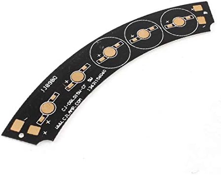 X-Dree Black Aluminium PCB Placa de placa de circuito 145mmx25mm para LEDs 5 x 1W / 3W / 5W em série (Piastra por circuito Stampato