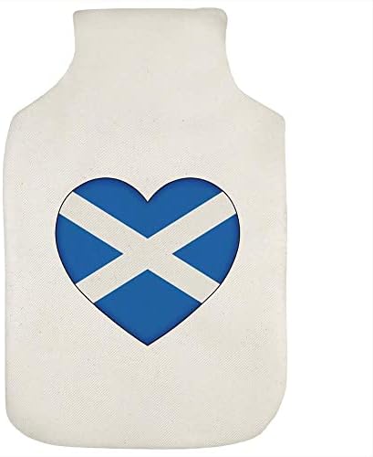 Azeeda 'Scotland Flag Love Heart' Hot Water Bottle Bottle