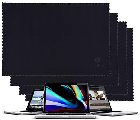 Conjunto de limpeza de pano de capa de microfibra CAMKIX - Compatível com Apple MacBook Pro - 4X Pano de linear de teclado, pano