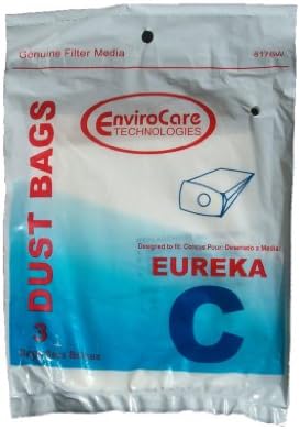 Sacos de poeira de pó de pó de reposição Envirocare compatíveis com Eureka Mighty Mite Mite tipo C 9 sacos