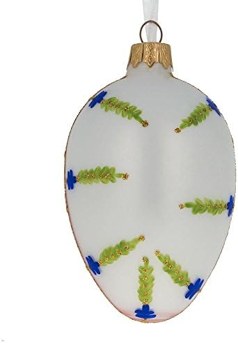 1894 Renaissance Royal Egg Glass Ornamento de 4 polegadas