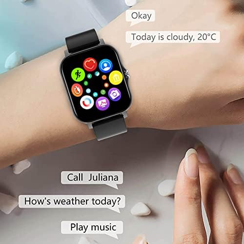 Byikun Smart Watch que pode ligar e enviar texto, Multifuncional 1,7 '' IPS Monitoramento de saúde Touch Screen Remote Tiro