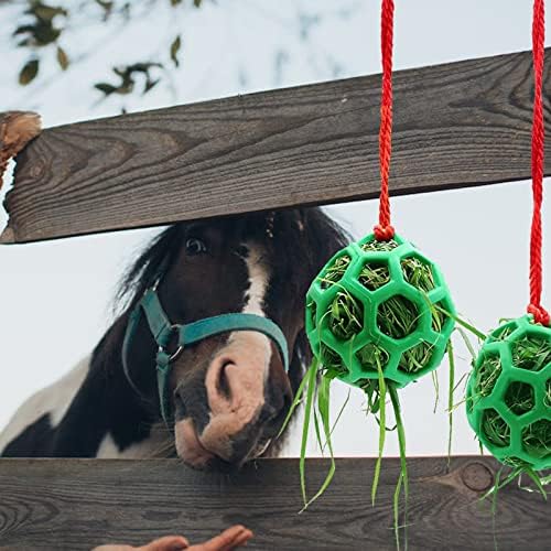 Bolas de feno Kuranai para cavalos e cabras, cavalos de bola para cavalos Brinquedos para cavalos de tédio, bolas de feno de alimentação