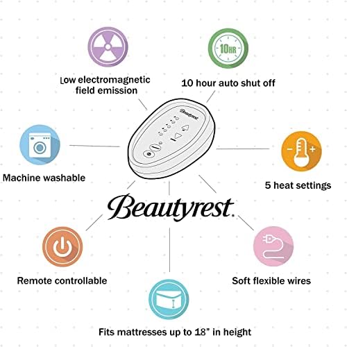 Beautyrest Cotton Blend Mattress Pad Secure Comfort Technology - Luxury acolchoado colchão elétrico Pad com bolso