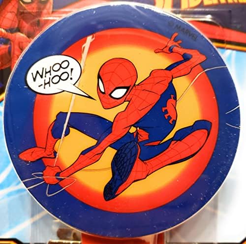 Greenbrier International Marvel Spiderman Licensed Personou Led Nightlight, plástico, azul, vermelho, amarelo, branco