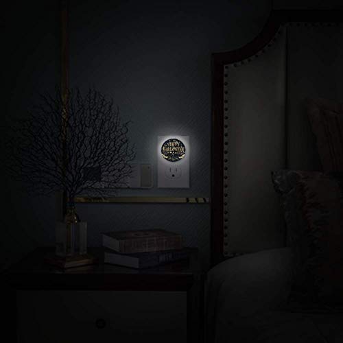 Luz noturna de LED com Feliz Festa de Halloween Decor Night Light Plug in Wall com Dusk-to-Dawn Sensor 4 Pack